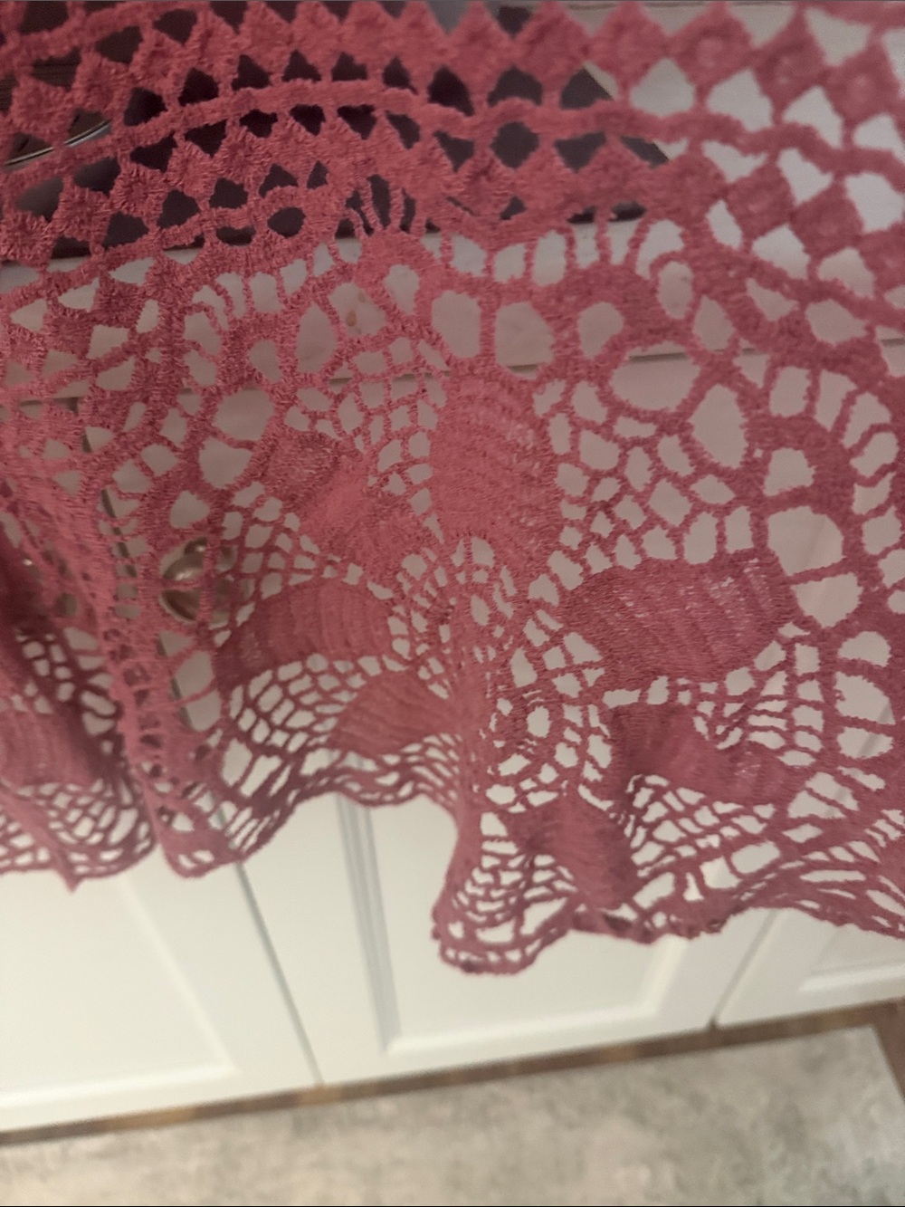 torrid Mauve Open Crochet Cardigan - Picture 5 of 7